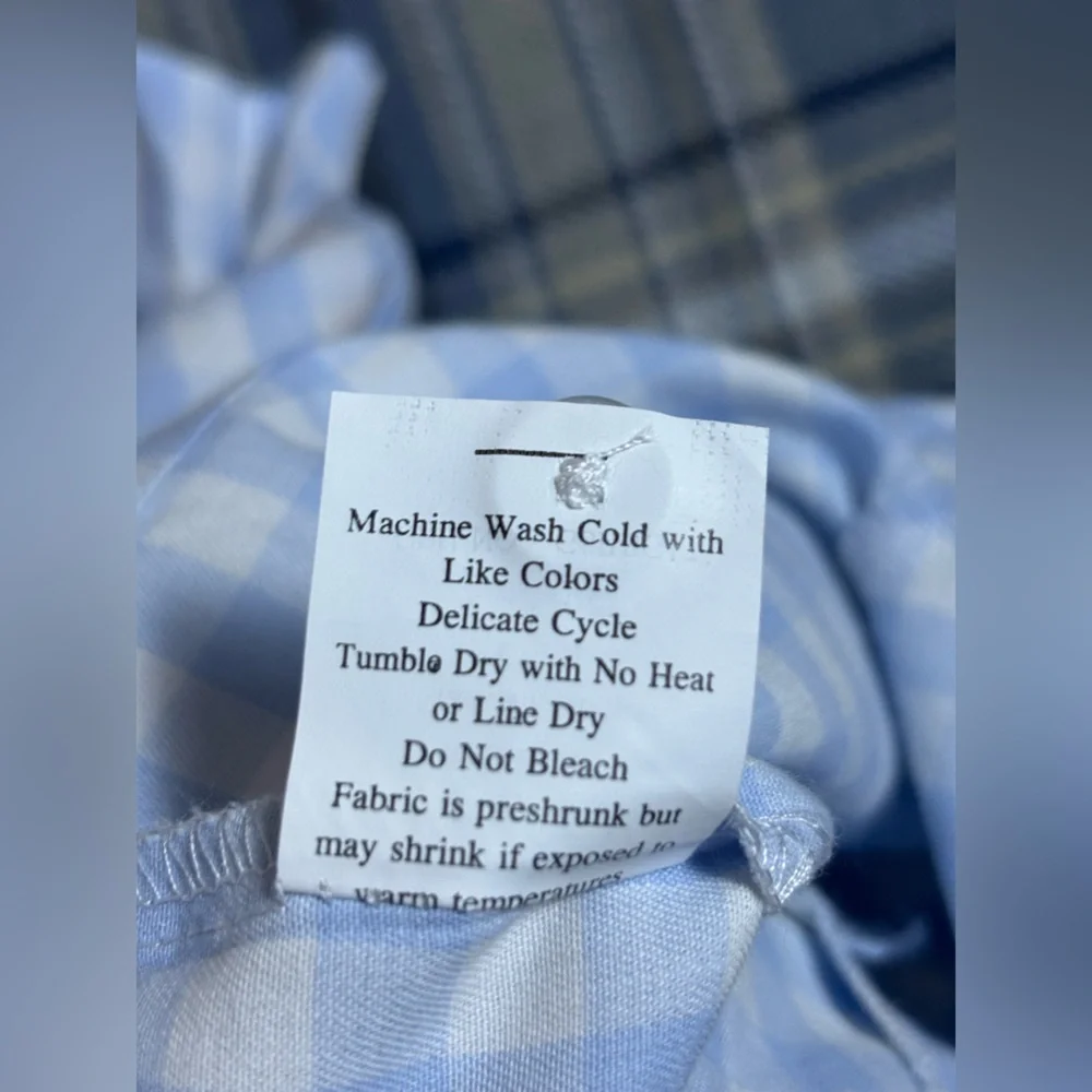 Petite Plume Light Blue Gingham Summer Romper 0/3 NWT - Picture 8 of 9